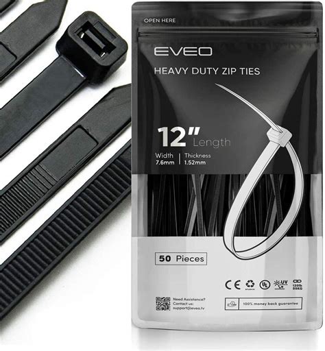 Buy Zip Ties Super Heavy Duty - Black Zip Ties 12 Inch - Heavy Duty Zip ...