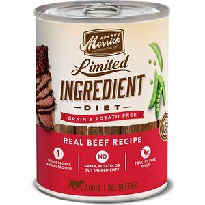 Merrick Grain-Free Limited Ingredient Diet Beef Recipe Canned Dog Food ...