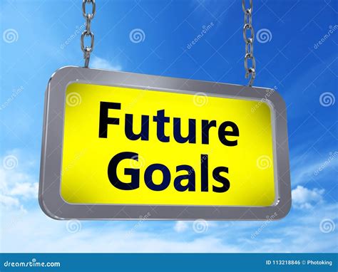 Future goals on billboard stock illustration. Illustration of banner ...