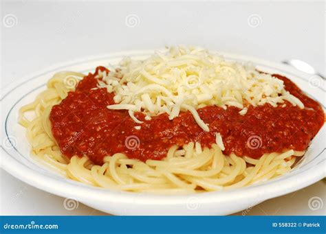 Pasta Bolognaise with Cheese Stock Photo - Image of tasty, mozarella ...