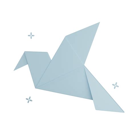 3D bird origami illustration with transparent background 9383235 PNG