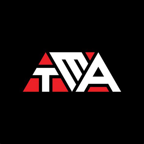 TMA triangle letter logo design with triangle shape. TMA triangle logo ...