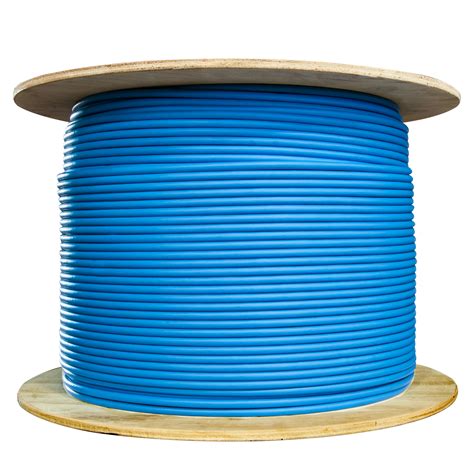 1000ft Shielded Blue Cat6 Ethernet Spool, Solid, Bulk