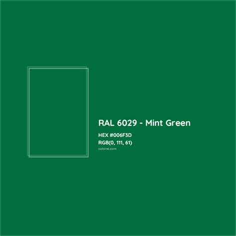 RAL 6029 - Mint Green Complementary or Opposite Color Name and Code ...