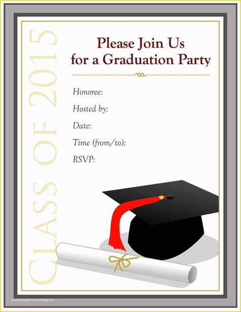 High School Graduation Invitation Templates Free Of Graduation Party ...