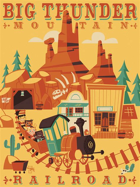 Big Thunder Mountain Railroad by Ben Burch | Vintage disney posters ...