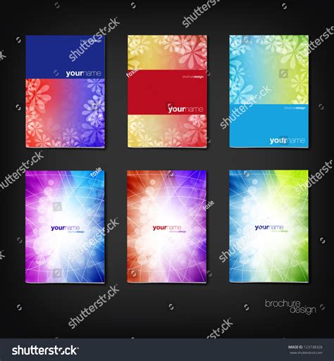 Colorful Vector Brochure / Booklet Cover Design Templates Collection ...