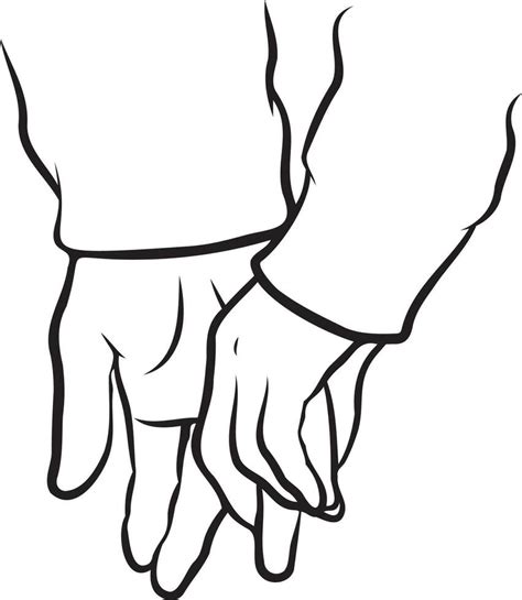 Couple Holding Hands Line Drawing. 23429769 Vector Art at Vecteezy