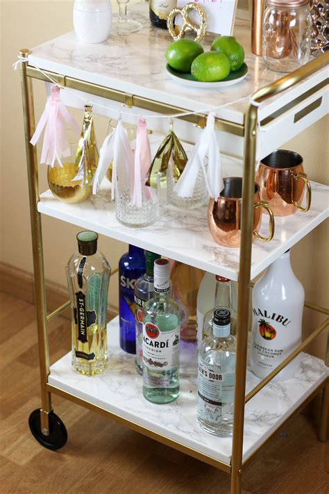 IKEA Hack: Gold & Marble Bar Cart | Twinspiration