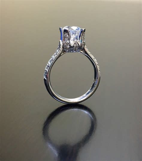 14K White Gold Art Deco Diamond Engagement Ring Art Deco 14K Gold ...