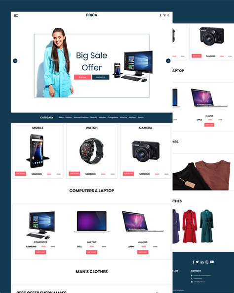 Ecommerce Website Template Free Database