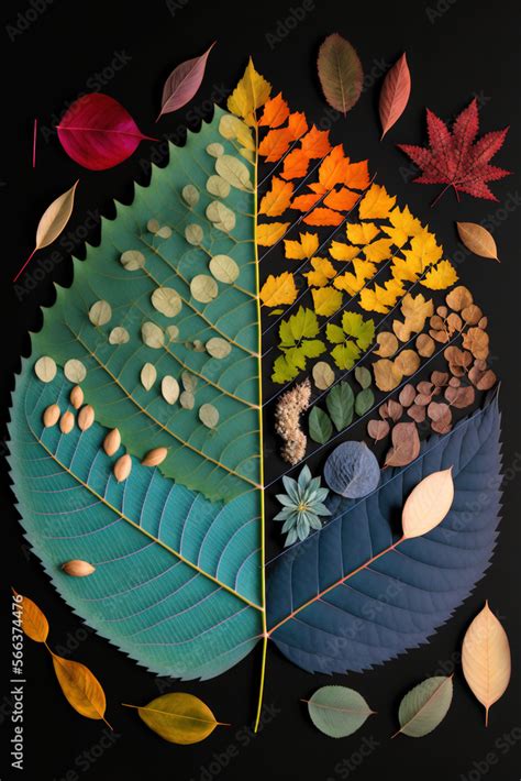 colorful leaves in a Fibonacci sequence - Fibonacci sequence series ...