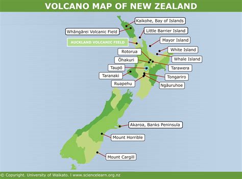 Volcano map of New Zealand — Science Learning Hub