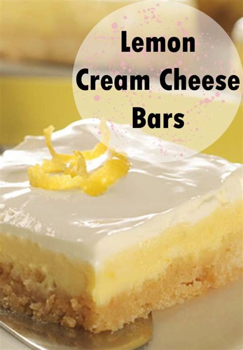 Lemon Cream Cheese Bars - The Budget Diet