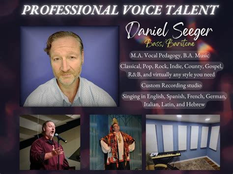 A professional Bass/Baritone singer with a charismatic voice! | Upwork