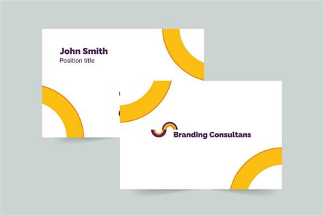 Branding Consultant business card template. A clean, modern, and high ...