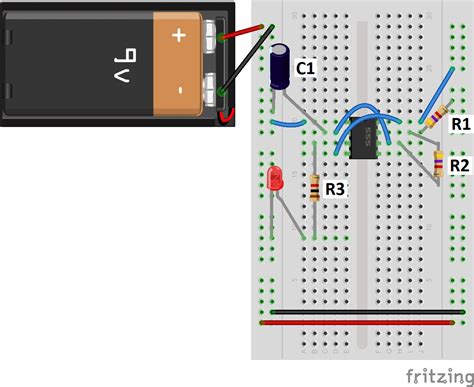 Led Flasher Circuit Using 555 Timer Ic