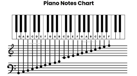 Piano Notes: How to Find and Read Notes (Piano Note Chart Included ...