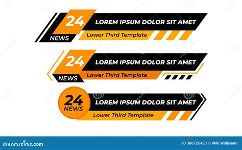 News Lower Thirds Template Pack Stock Vector - Illustration of show ...