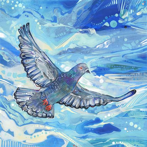 Pigeon Painting by Portland Artist Gwenn Seemel 2012