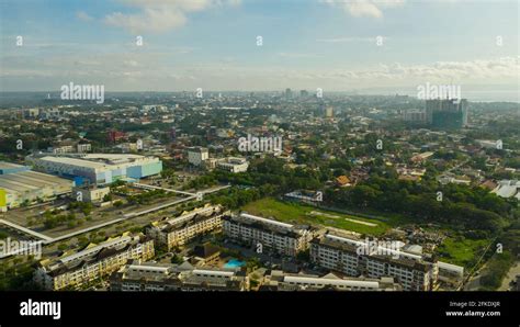 Aerial View of Davao city, the capital of Mindanao island. Davao del ...