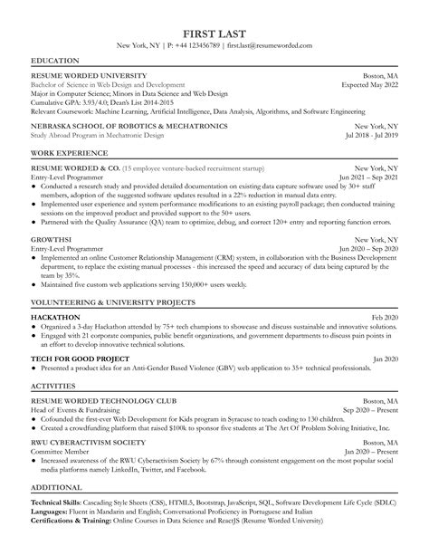 12 Programmer Resume Examples for 2025 | Resume Worded