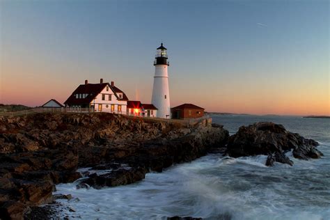 Portland Head Lighthouse Sunrise Photograph by Betty Pauwels | Fine Art ...