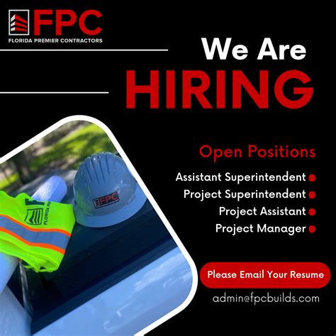 FPC is hiring for 4 positions