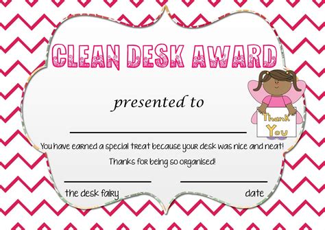 Clean Desk Award | Teach In A Box | Kindergarten resources, Social ...