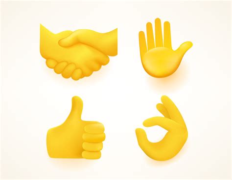 Vector emoji set for web and apps. Hand gestures 2157399 Vector Art at ...