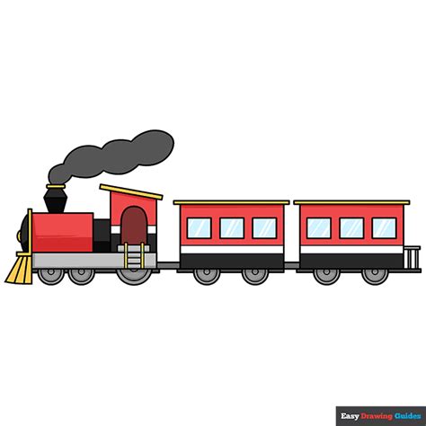 How to Draw an Easy Train - Really Easy Drawing Tutorial