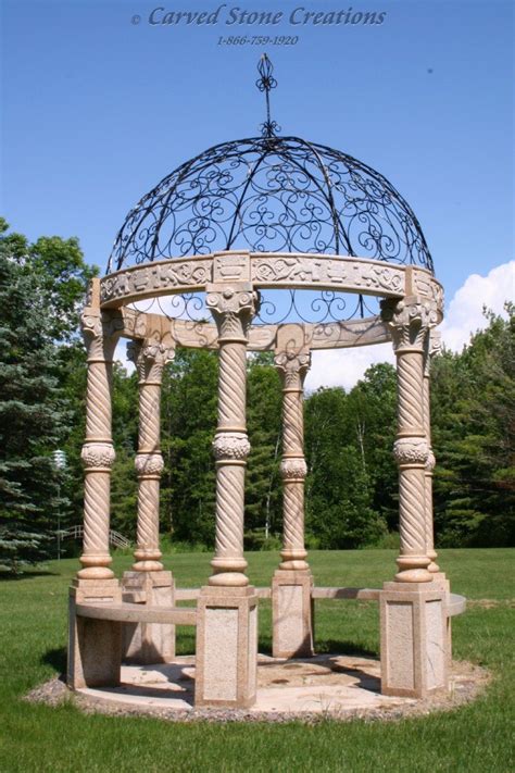 8FT Gazebo w/ Dome & Floor - Carved Stone Creations