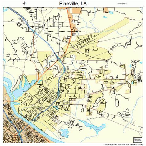 Pineville Louisiana Street Map 2260530