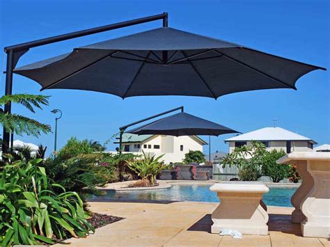 Double Black Pool Umbrellas ⋆ Planet Shade Bundaberg