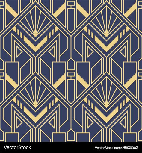 Modern art deco geometric tiles pattern Royalty Free Vector