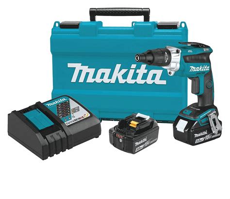 MAKITA Screw Gun Kit, Cordless, 1/4 in Hex Drive Size, 2,500 RPM ...