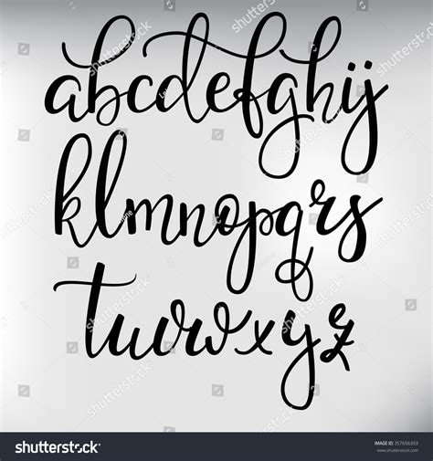 Handwritten Brush Style Modern Calligraphy Cursive Stock Vector ...