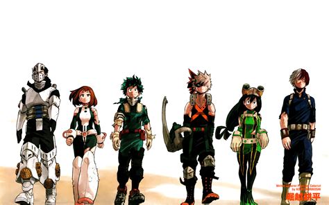 Anime My Hero Academia Izuku Midoriya Katsuki Bakugou Ochako Uraraka ...