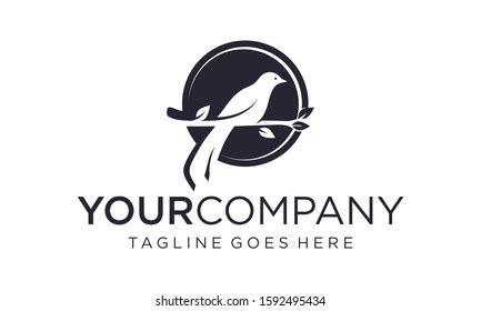 Black Bird Logo Design Concept Editable Stock Vector (Royalty Free ...