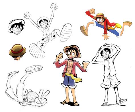 Luffy Sketches by LemynLime on DeviantArt