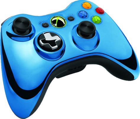 Blue Chrome Xbox 360 Controller (PSD) | Official PSDs