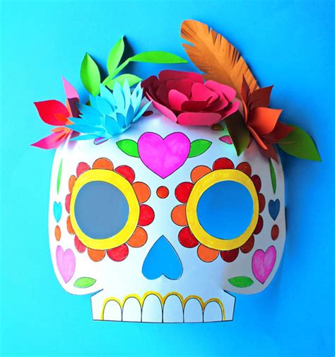 Dia De Los Muertos Masks Printables