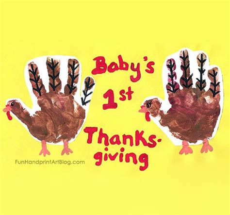 Baby's 1st Thanksgiving Handprint Turkey Keepsake