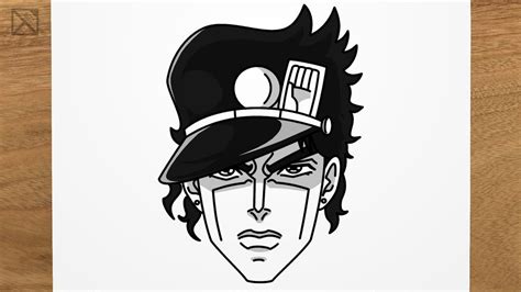 How to draw JOTARO (JOJO) step by step, EASY