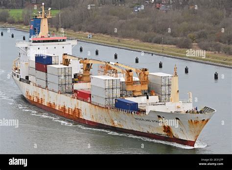 Refrigerated Cargo Ship (Reefer) Nederland Stream passing the Kiel ...