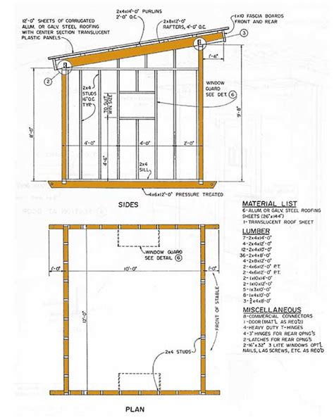 10×12 Lean To Storage Shed Plans – How To Construct A Slant Roof Shed