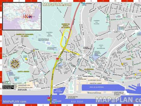 Lisbon maps - Top tourist attractions - Free, printable city street map ...