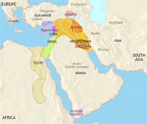 Ancient Middle East Map Labeled - Dolley Hollyanne