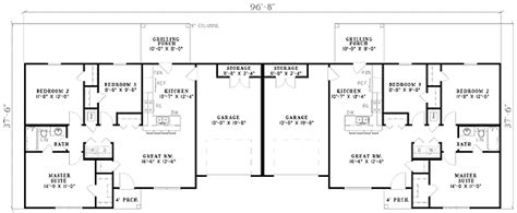 Amazing Duplex Floor Plans With Garage Images - Home Inspiration