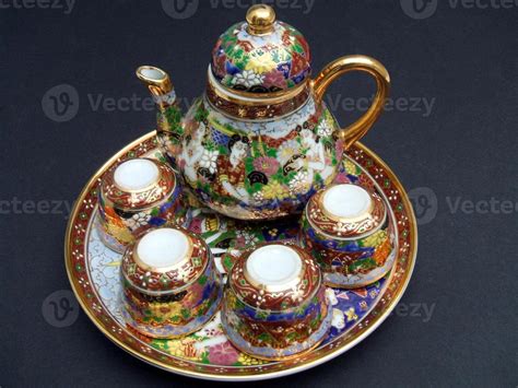 Vintage traditional Chinese tea set 881930 Stock Photo at Vecteezy